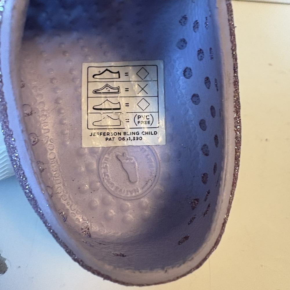 Native Kids Glitter Slip-On Sneakers in Lavender and White - Picture 7 of 12